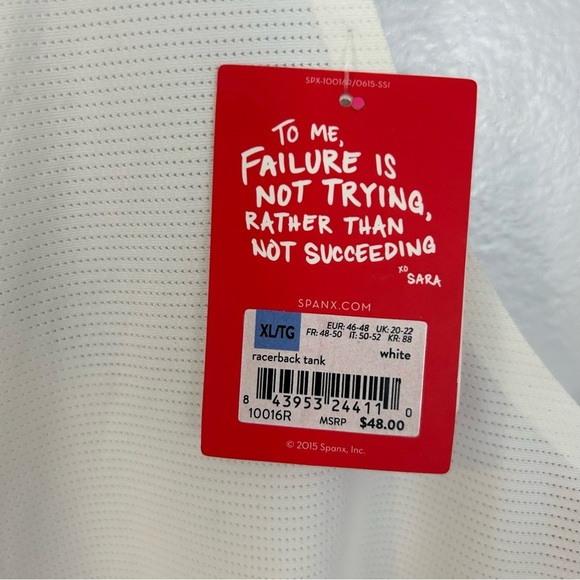 SPANX White Lightweight Racerback Tank Size XL - Picture 6 of 8